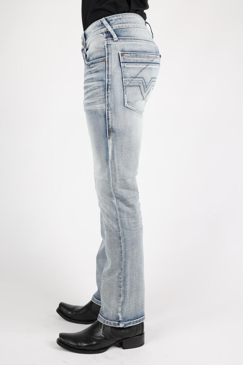 Platini Jeans Men's Boot Cut Light Wash