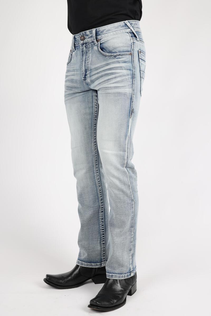 Platini Jeans Men's Boot Cut Light Wash