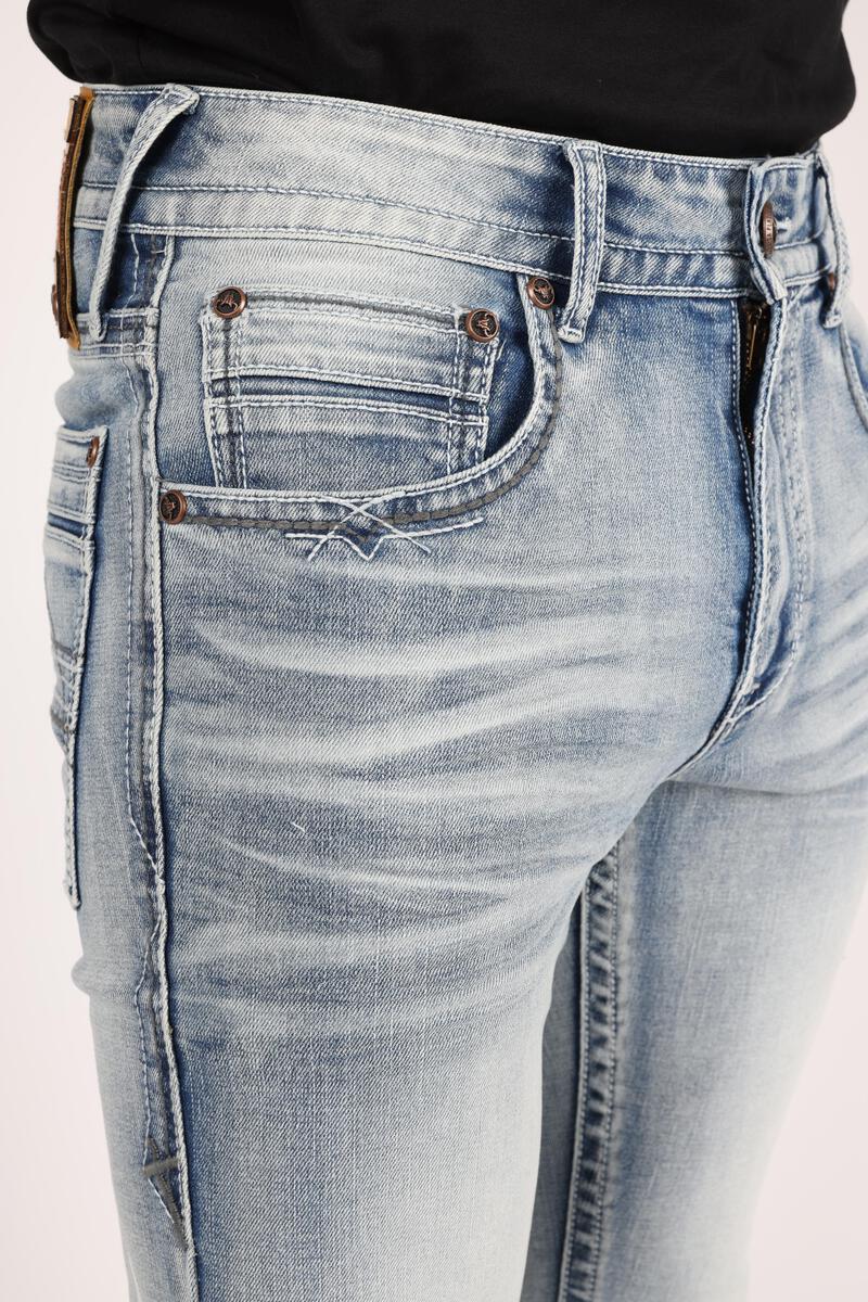 Platini Jeans Men's Boot Cut Light Wash