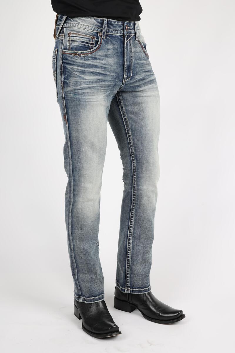 Platini light stitch bootcut jeans