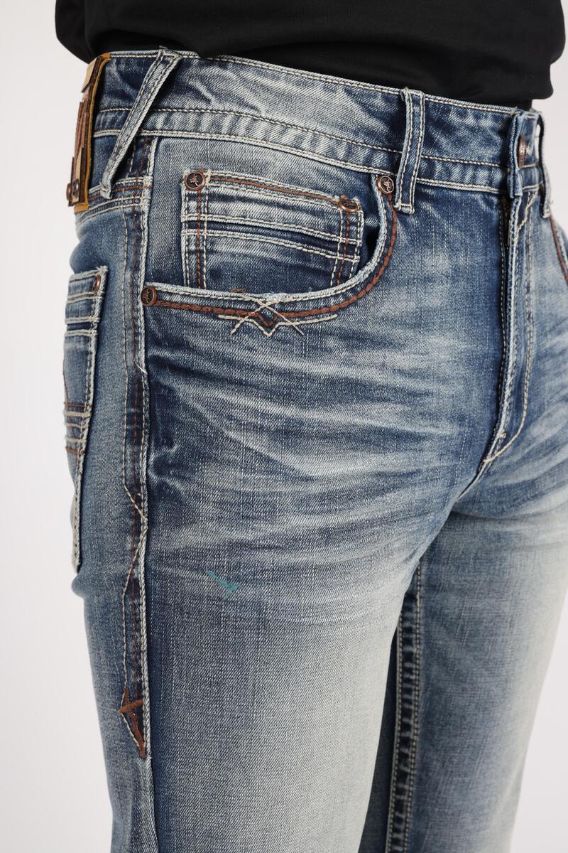 Platini light stitch bootcut jeans