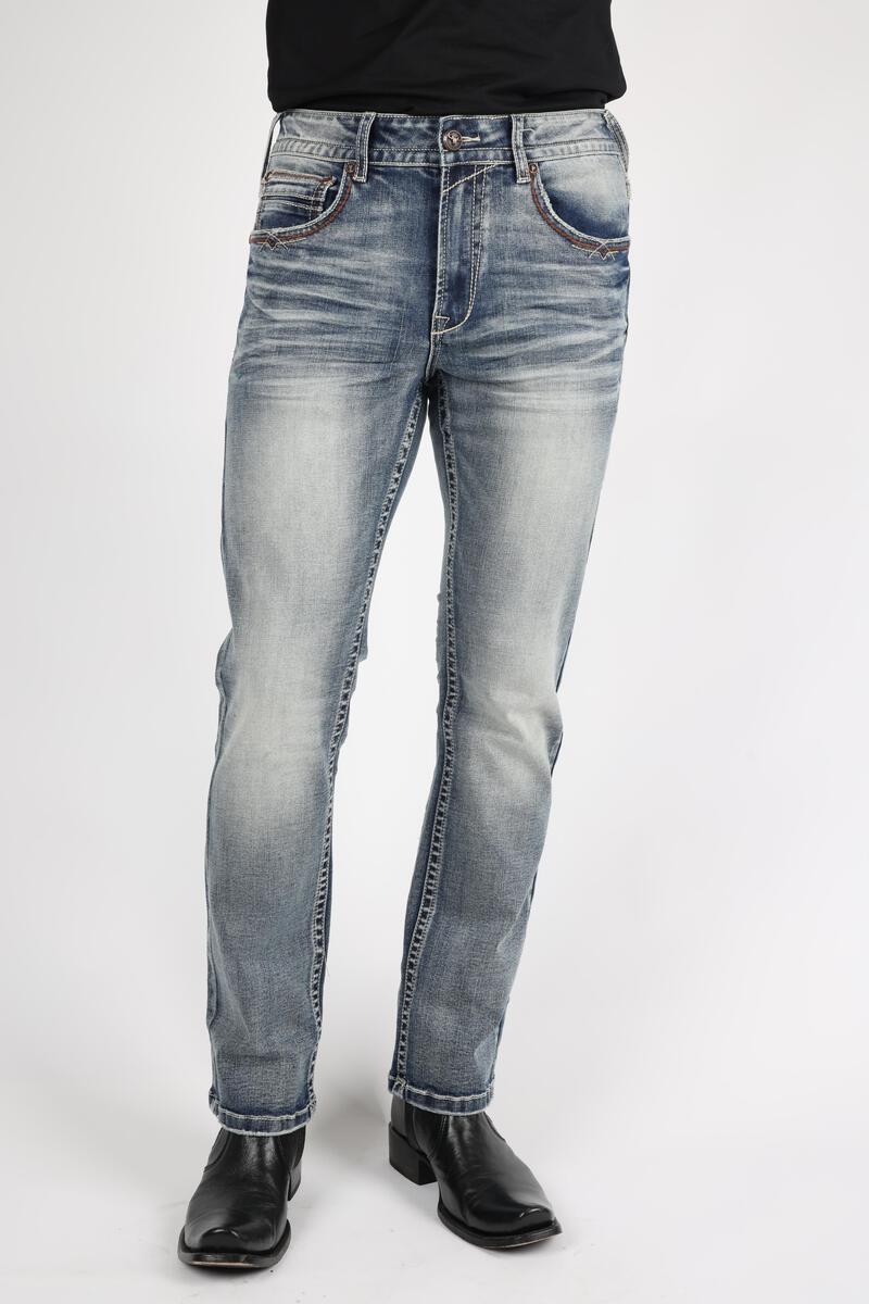 Platini light stitch bootcut jeans
