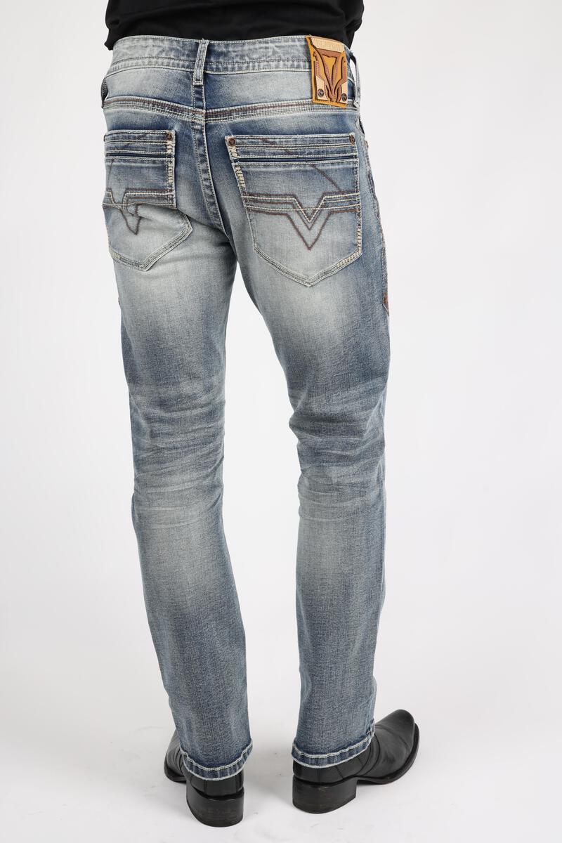 Platini light stitch bootcut jeans