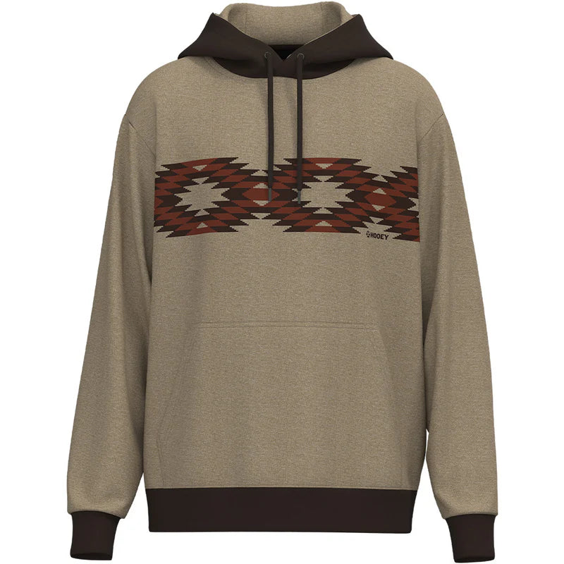 Hooey Polar Fleece" Tan w/Red & Black Design Hoody