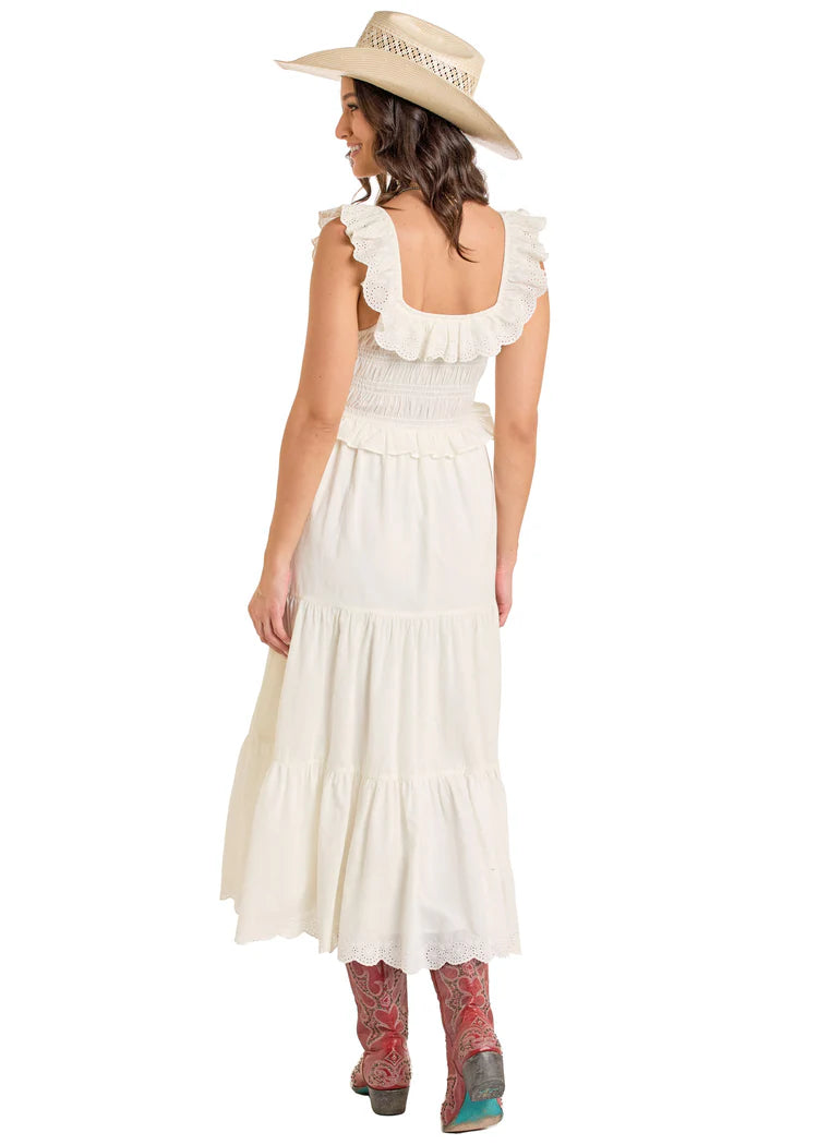 Rock And Roll Tiered Eyelet Dress