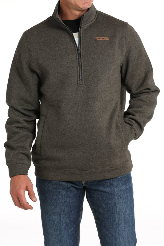 CINCH Men's 1/2 Zip Pullover - Brown