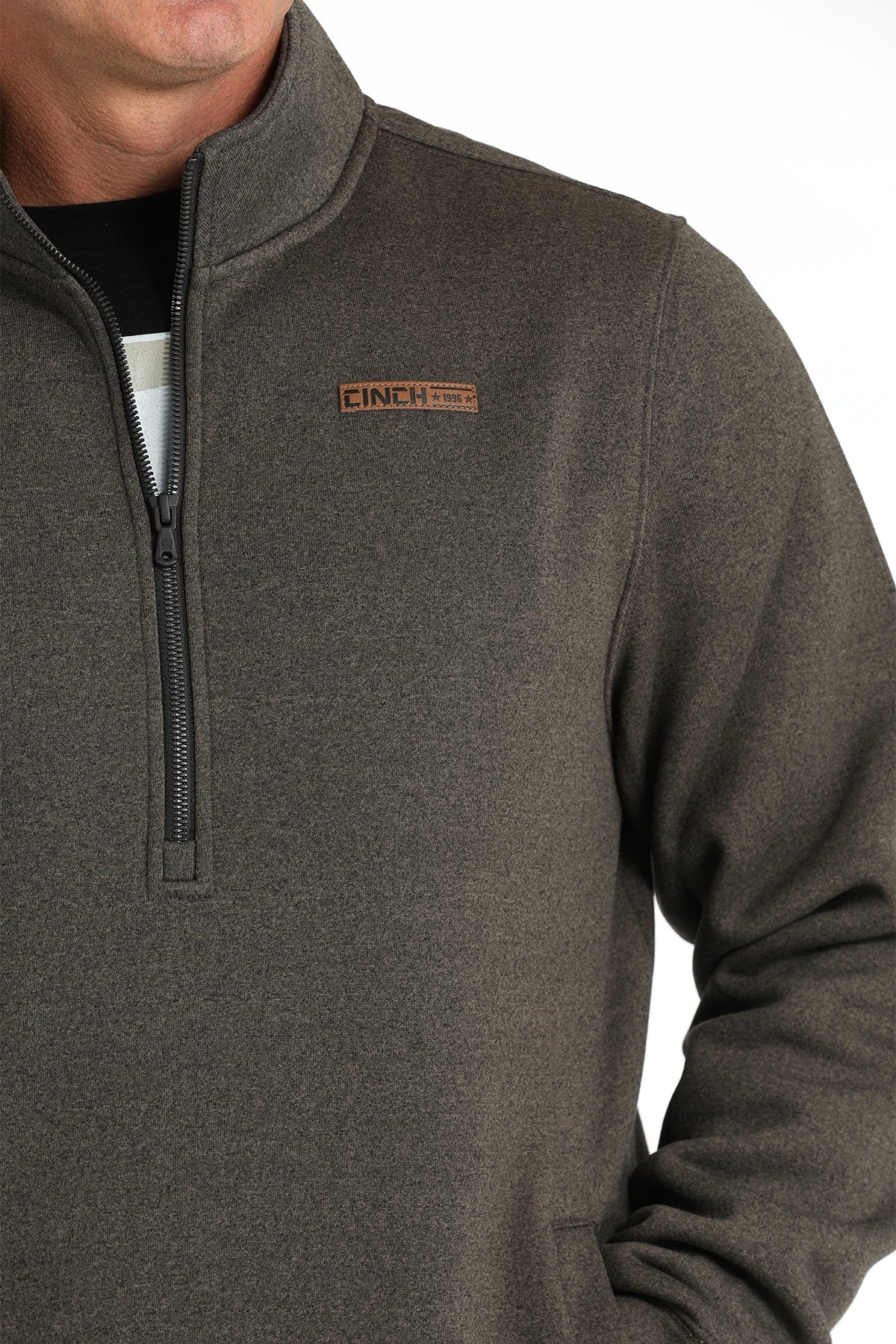 CINCH Men's 1/2 Zip Pullover - Brown