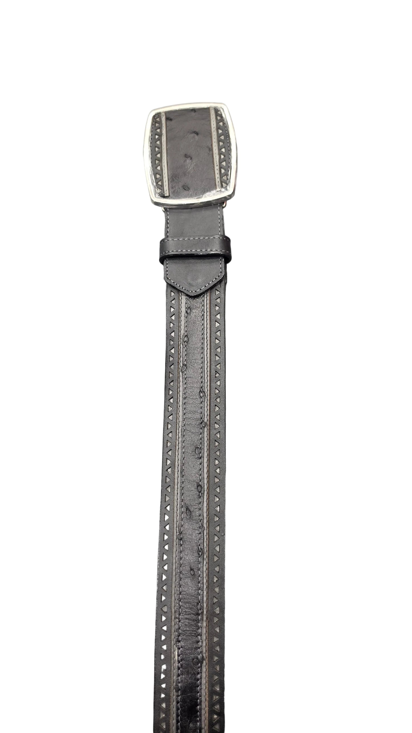 Los Altos Boots Ostrich Lazer Belt