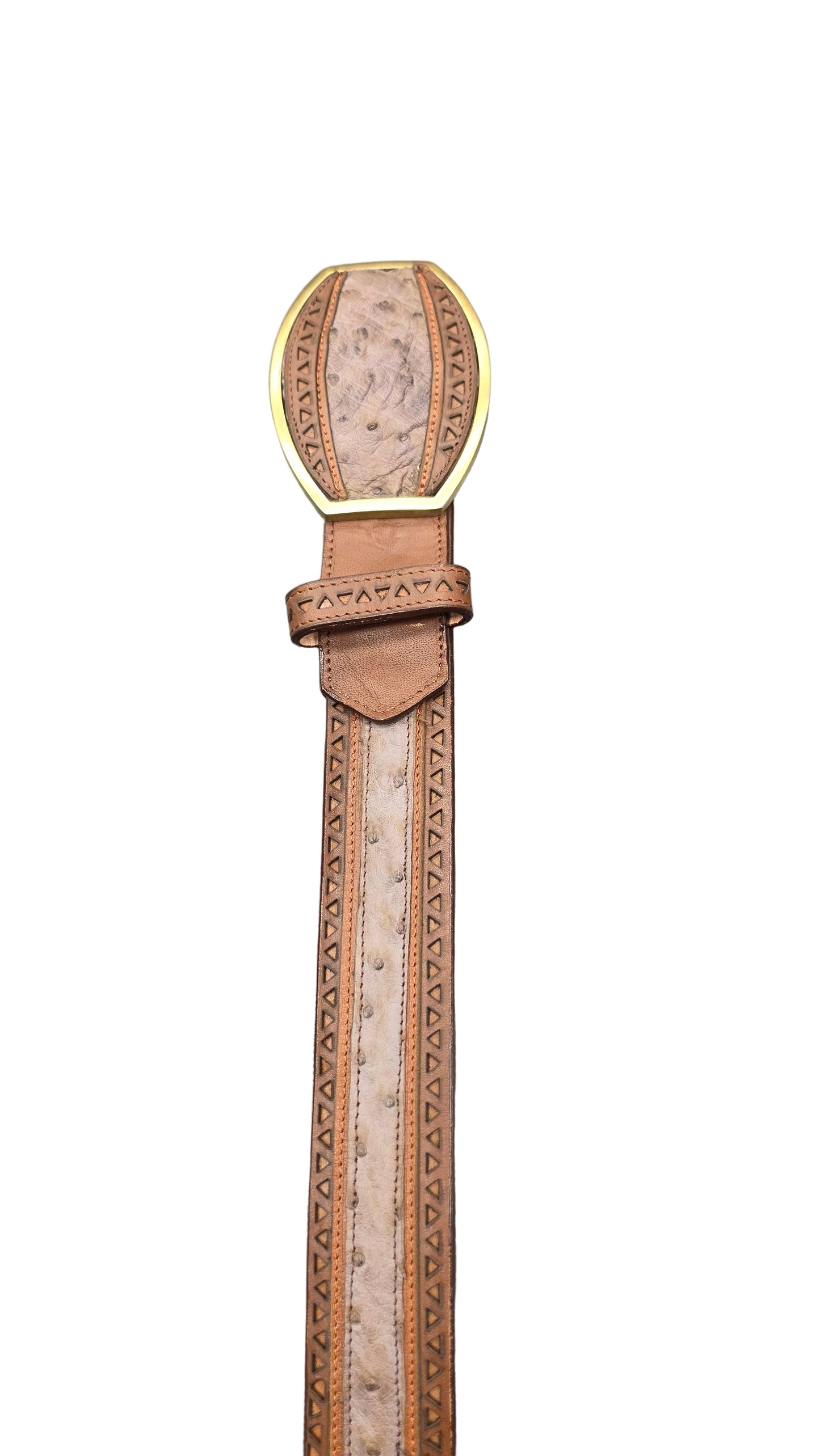 Los Altos Boots Ostrich Lazer Belt