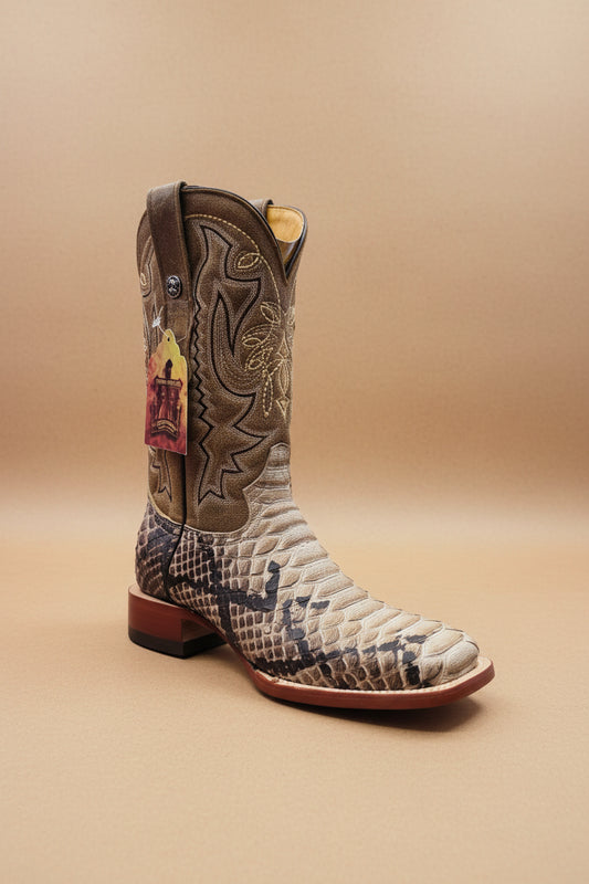 Python Print Boot Natural/Brown