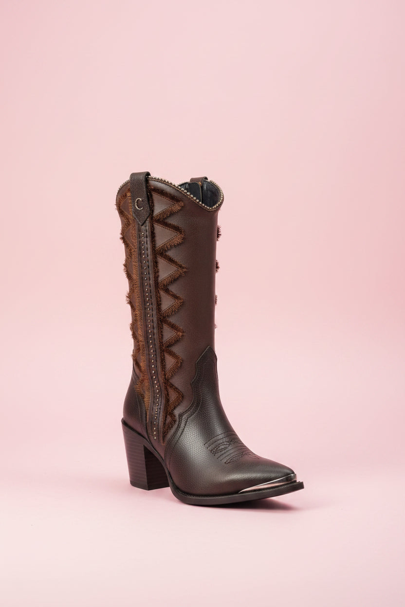 Cuadra Women's BROWN EMBROIDERY & STUD