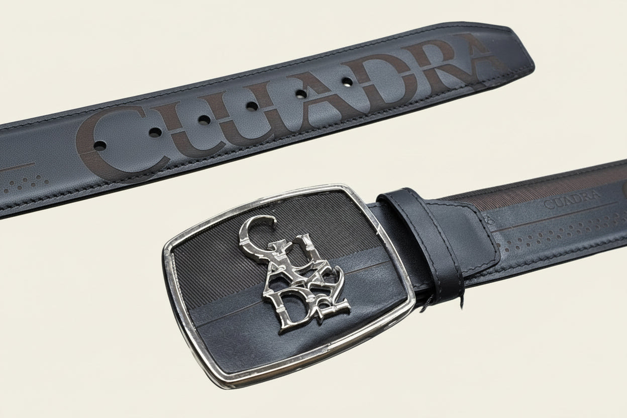 Cuadra Black Lazer Belt.
