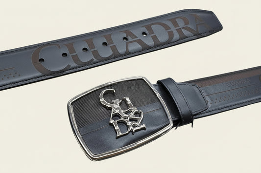Cuadra Black Lazer Belt.
