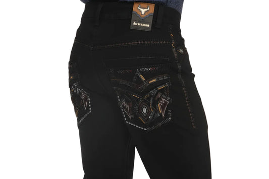 Ace of Diamond Jet Black Brown Stitch