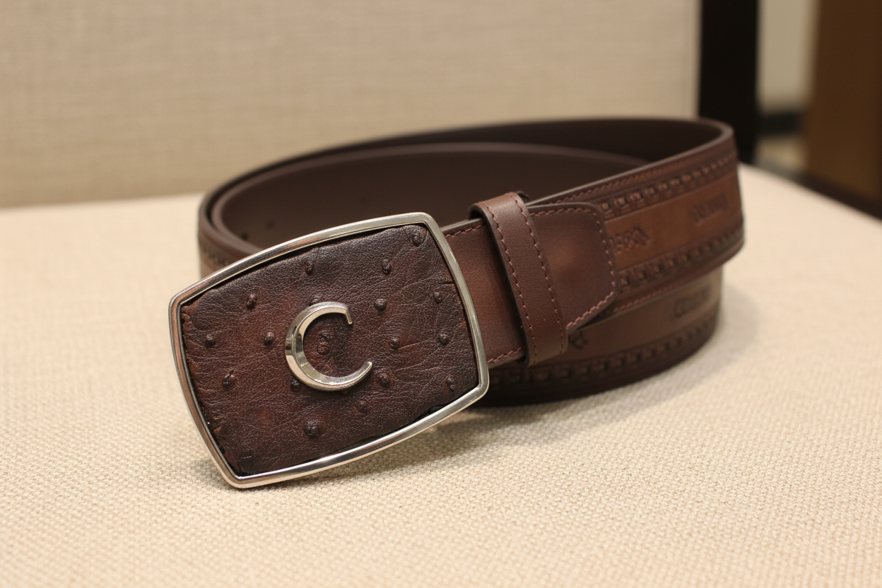 CUADRA Ostrich brown Belt